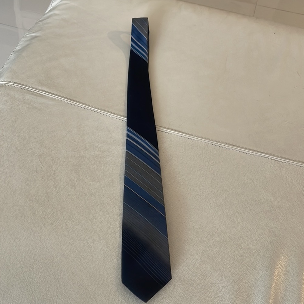 Prince Igor Blue/White/Gray/Burgundy Stripe TIE